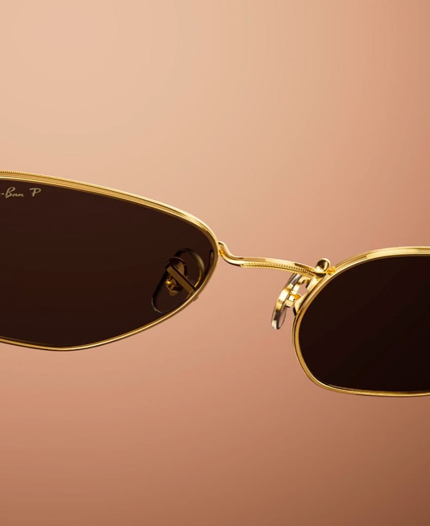 HEXAGONAL FLAT LENSES X THE ONES Sunglasses in Arista Gold