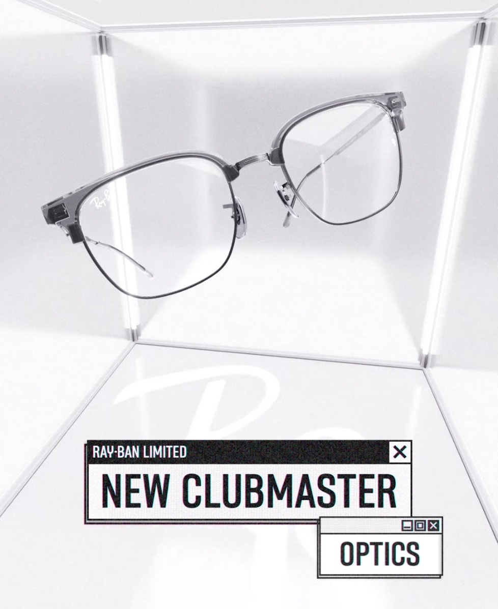 NEW CLUBMASTER OPTICS LIMITED Eyeglasses with Transparent Grey On