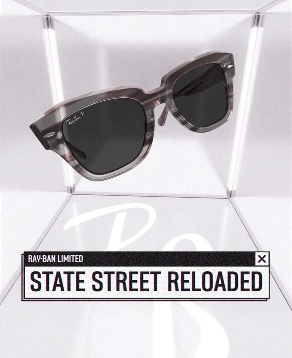 STATE STREET RELOADED Sunglasses in Striped Grey Havana and Black
