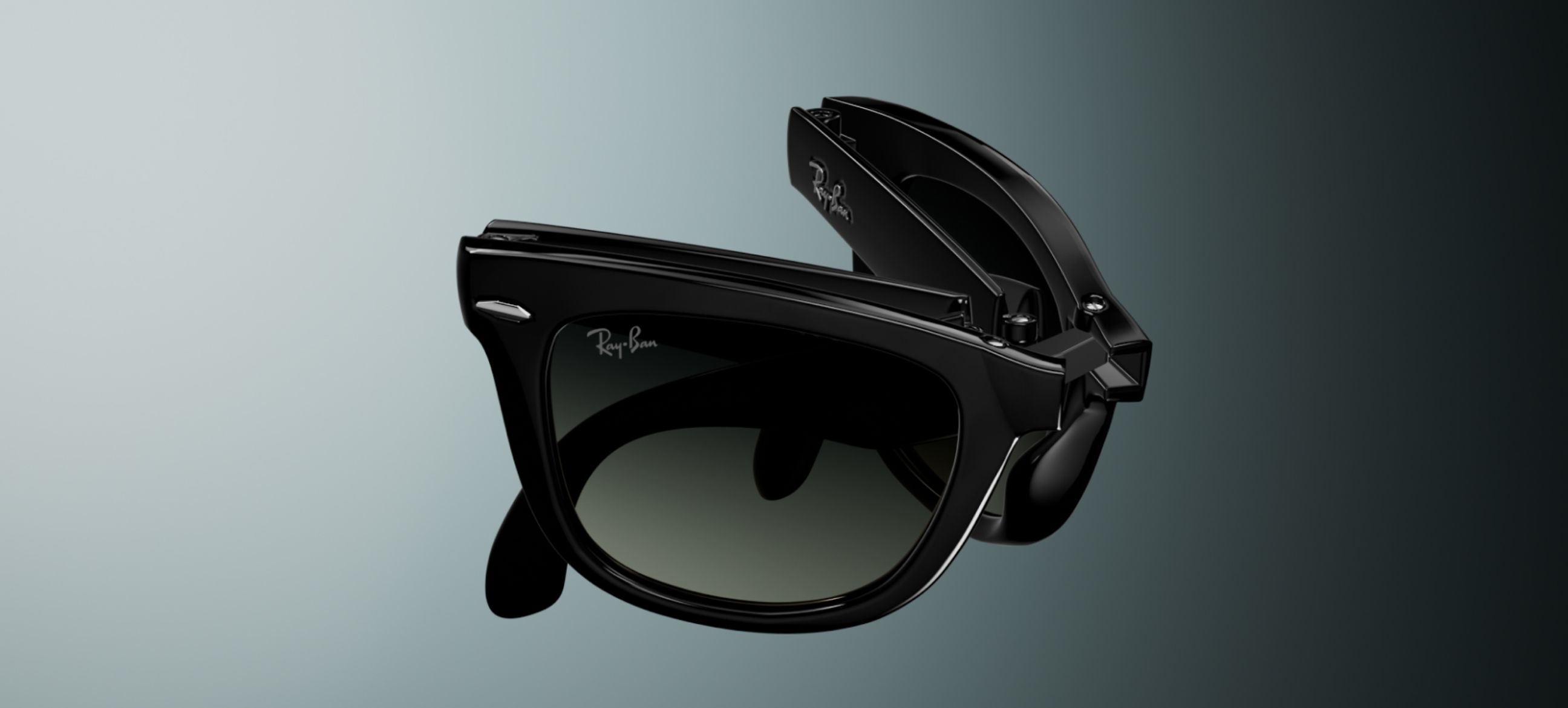 Óculos de Sol WAYFARER FOLDING CLASSIC X THE ONES em Preto e Cinza
