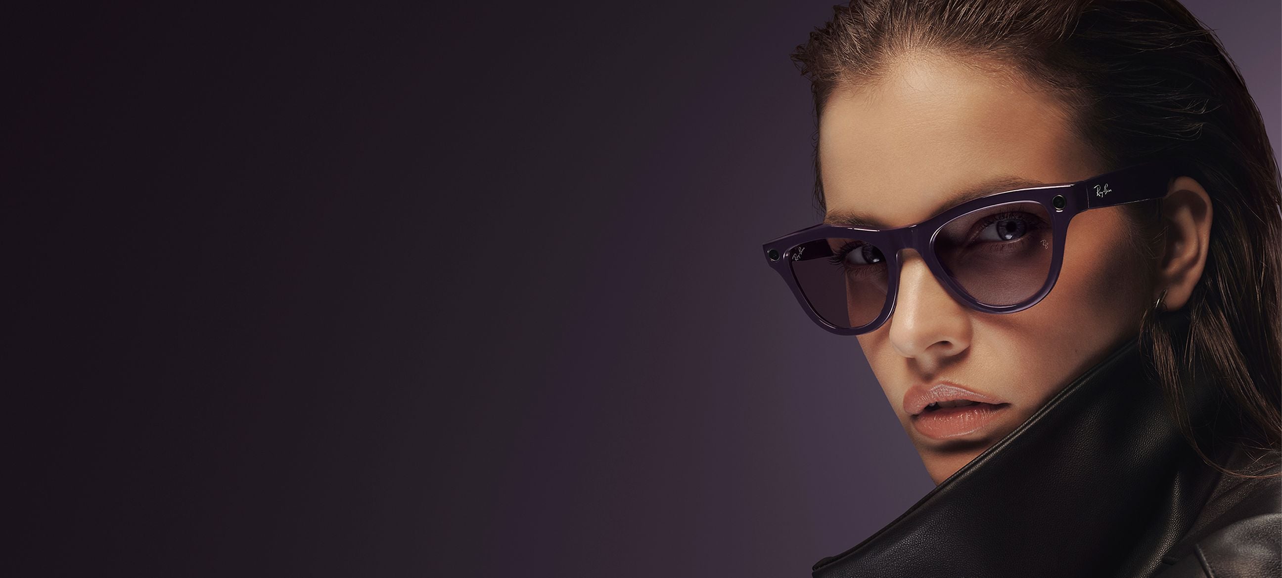 RAY-BAN | META WAYFARER Sunglasses in Black and Clear