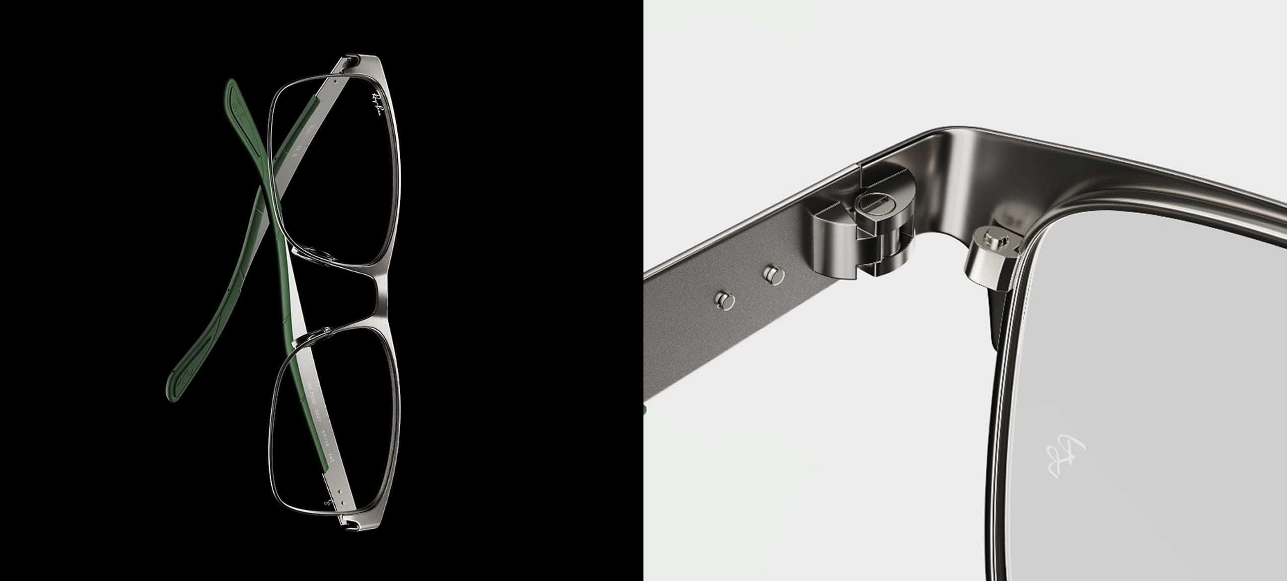 RB7550 OPTICS メガネ アリスタゴールド と クリア (57-18) - RB7550