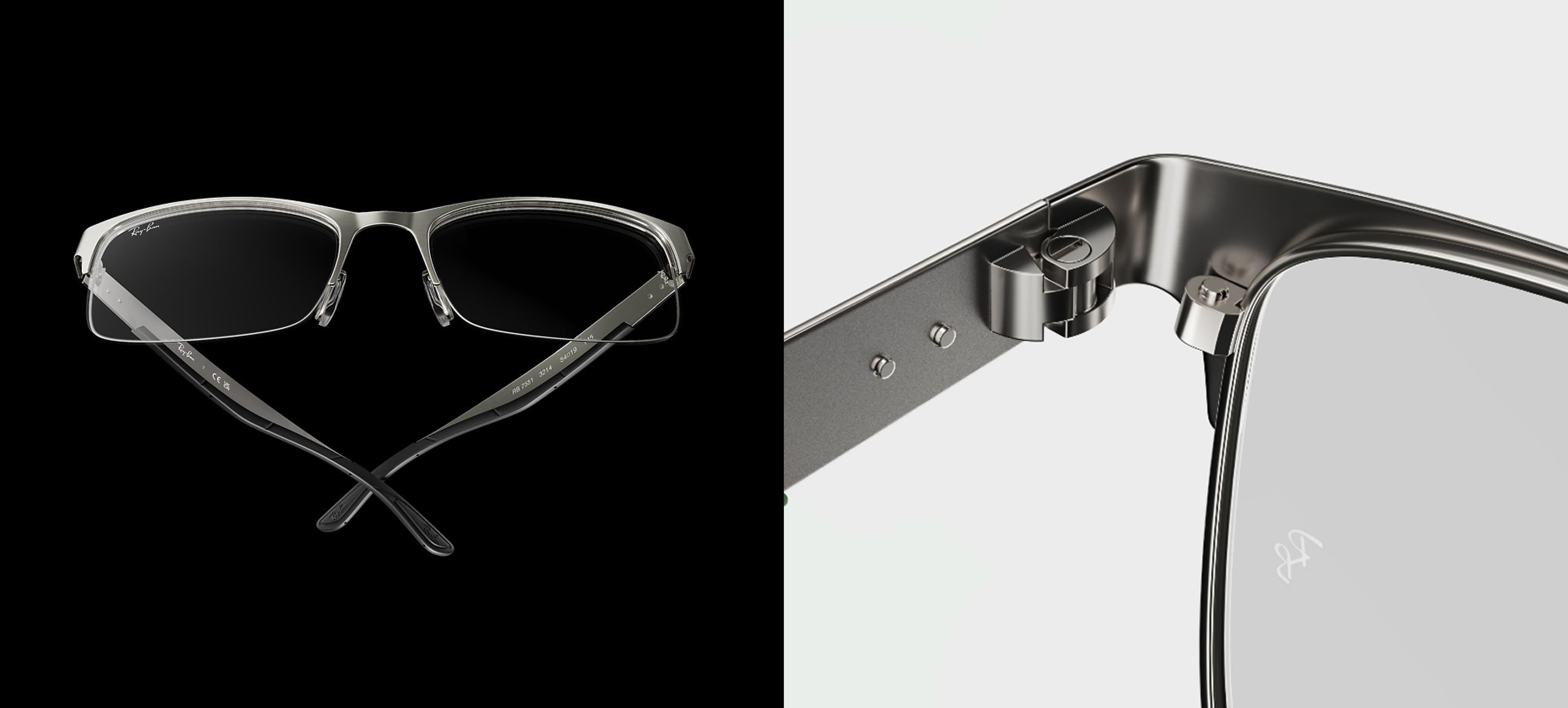 レイバン公式ストア】 Ray-Ban® RB7551 OPTICS メガネ | ガンメタル
