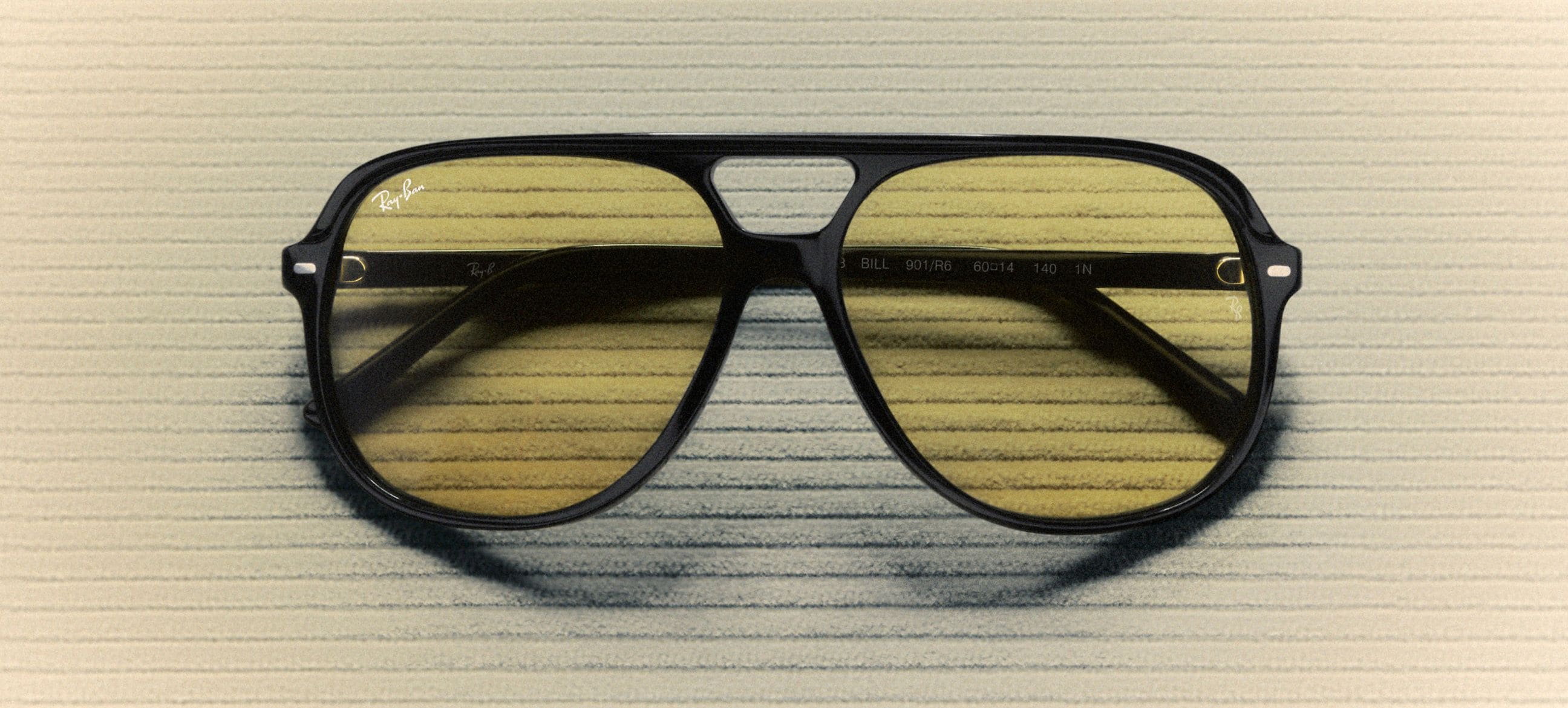 Óculos de Sol BILL SUMMER CAPSULE em Preto e Amarelo - RB2198