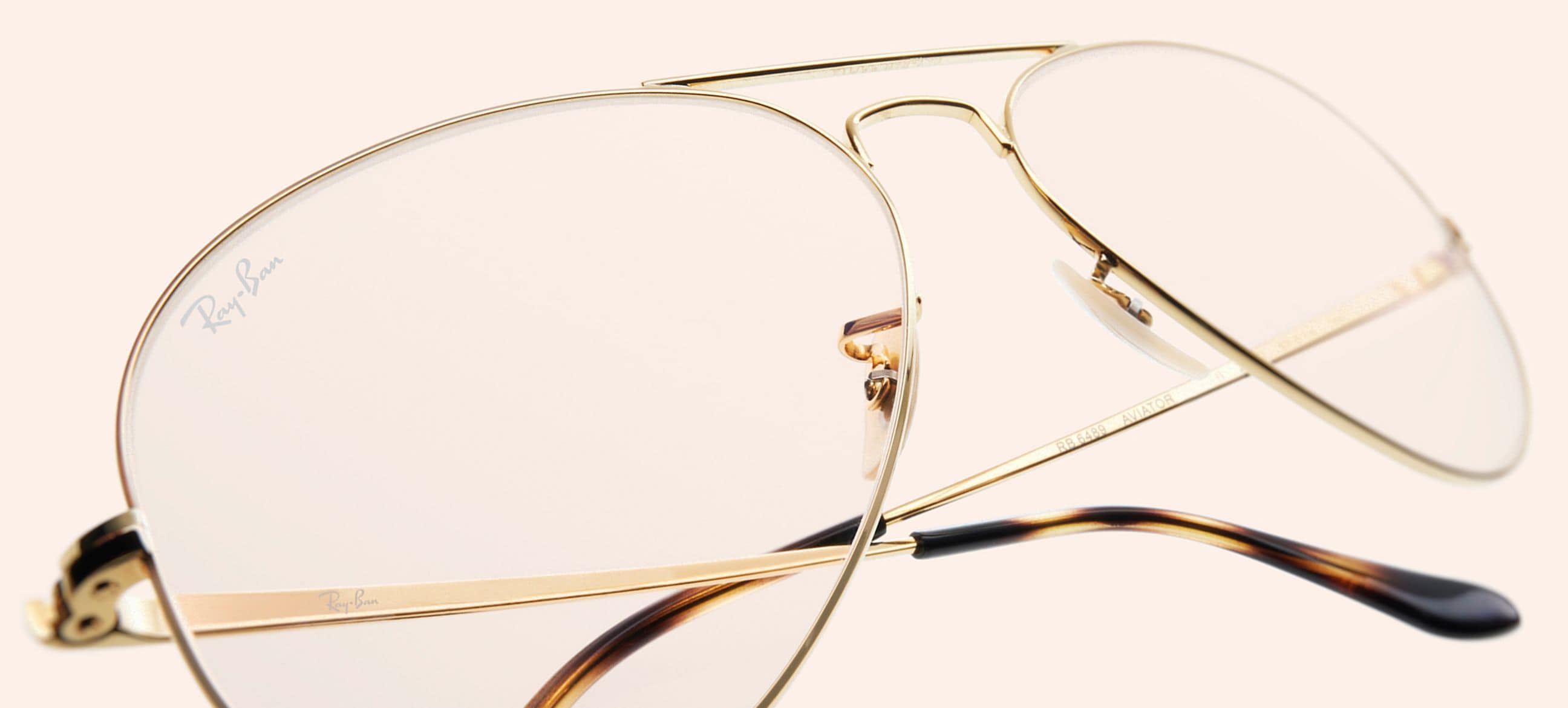 AVIATOR OPTICS メガネ アリスタゴールド と クリア (58-14) - RB6489