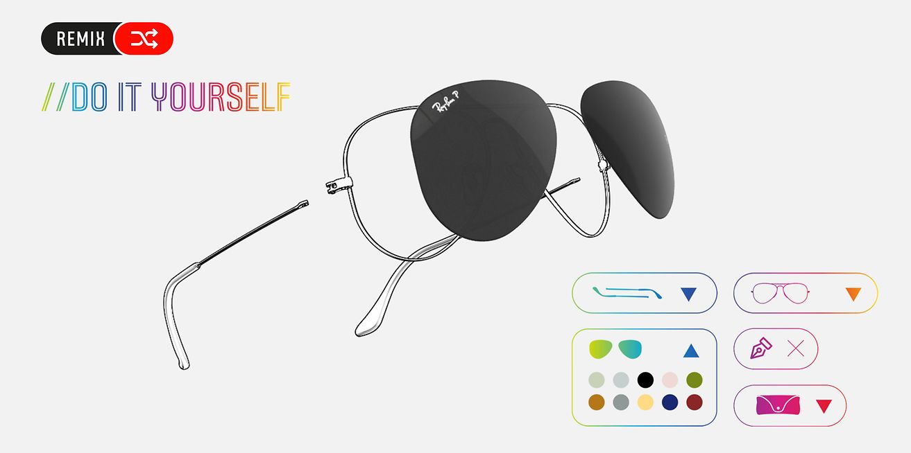 ray ban customize aviators