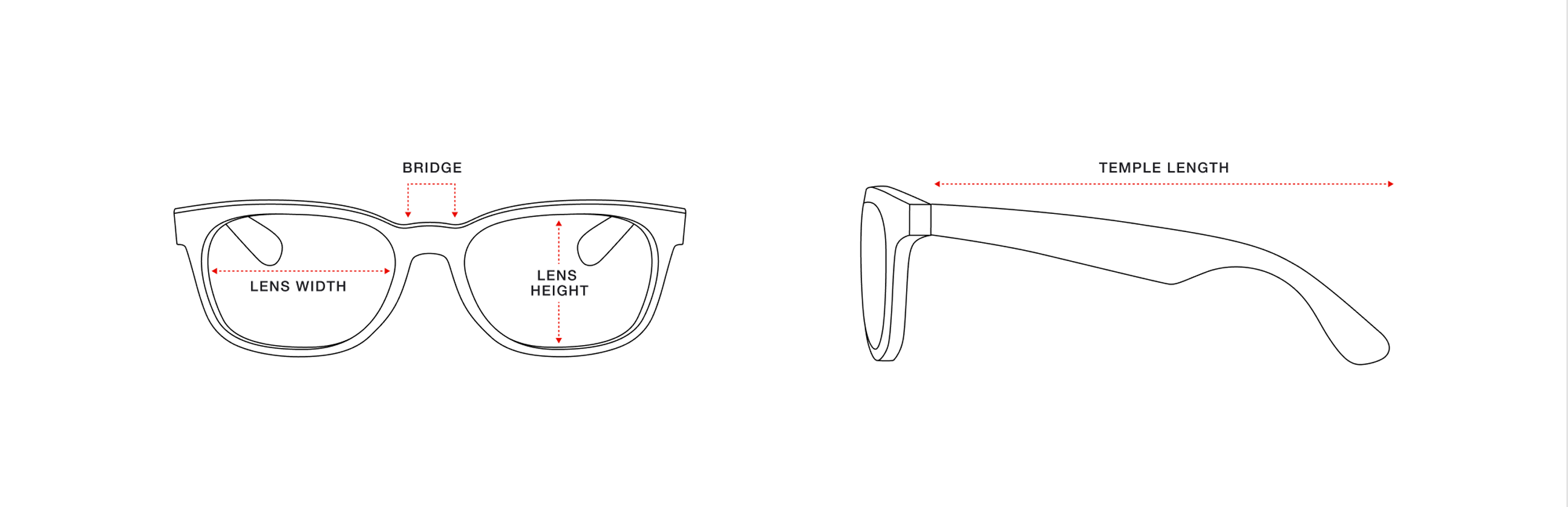 Glat kontrollere Metode Solbriller og briller Størrelse og passform | Ray-Ban® NO