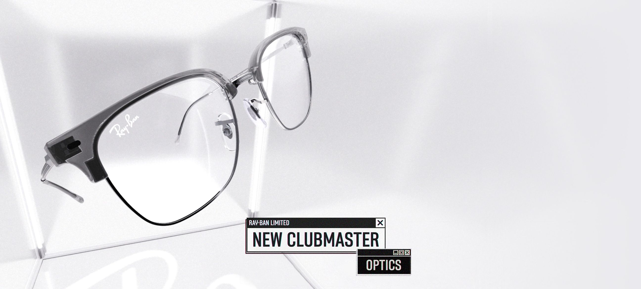 New Clubmaster Optics Limited Eyeglasses with Transparent Grey On Gunmetal  Frame | Ray-Ban®