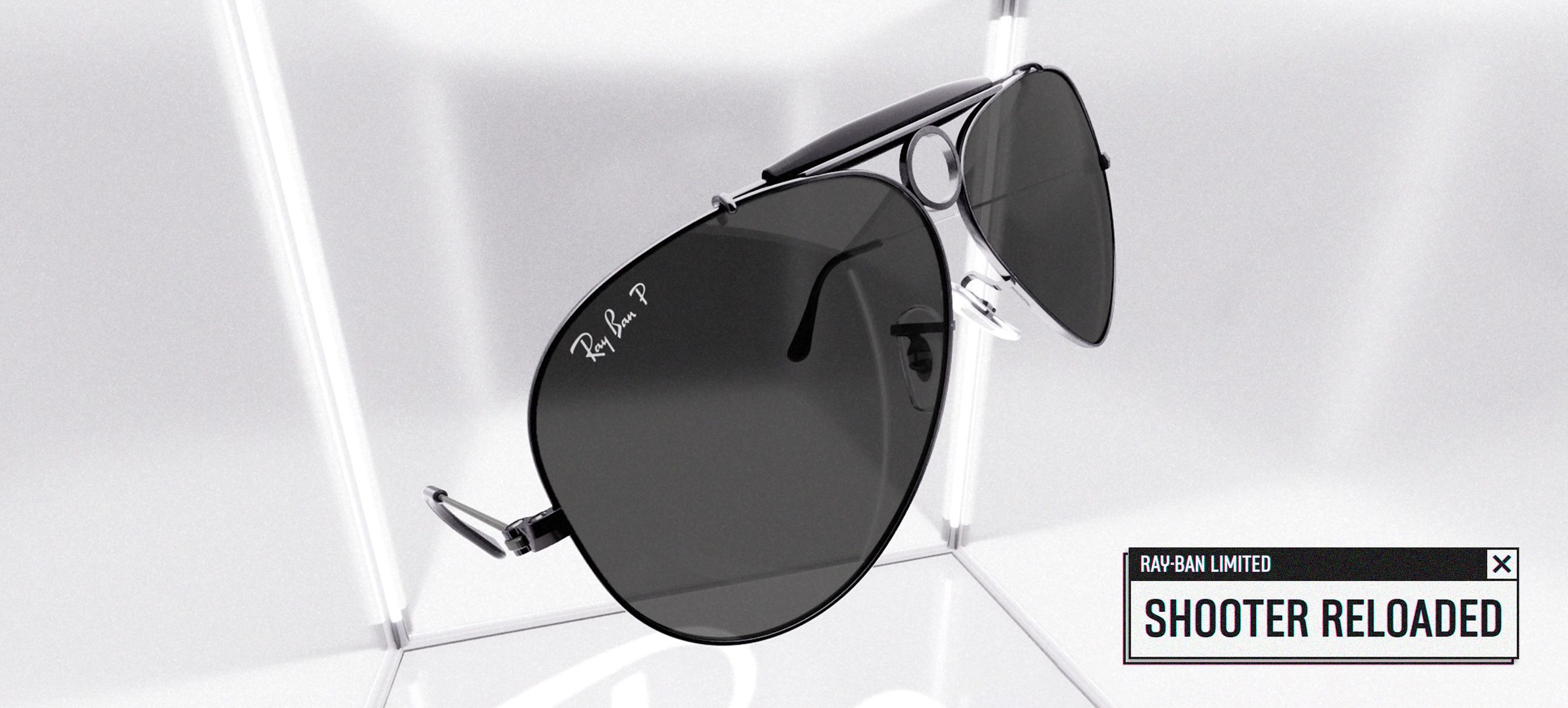 SHOOTER RELOADED Polarised Sunglasses in Black and Black Polarised