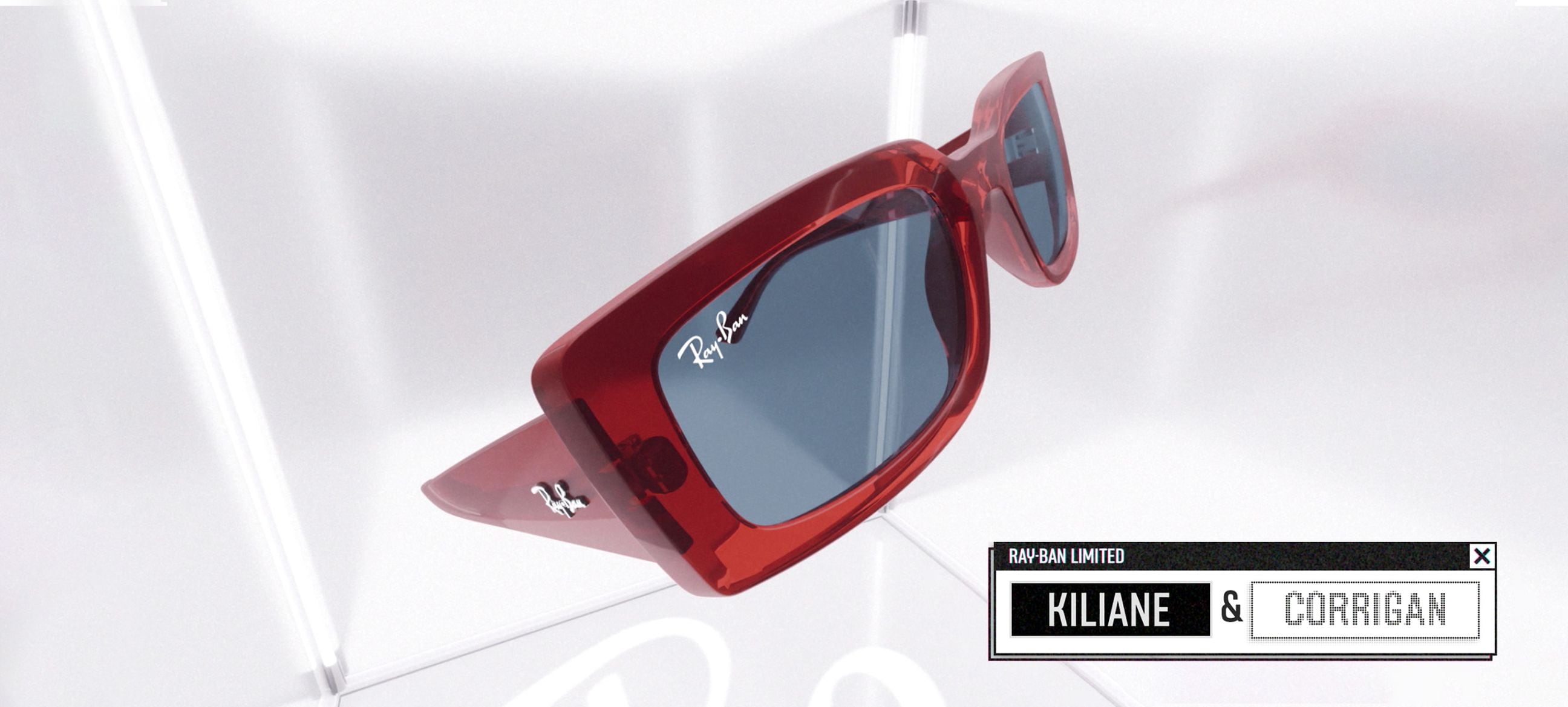 KILIANE BIO-BASED LIMITED Sunglasses in Transparent Red and Blue