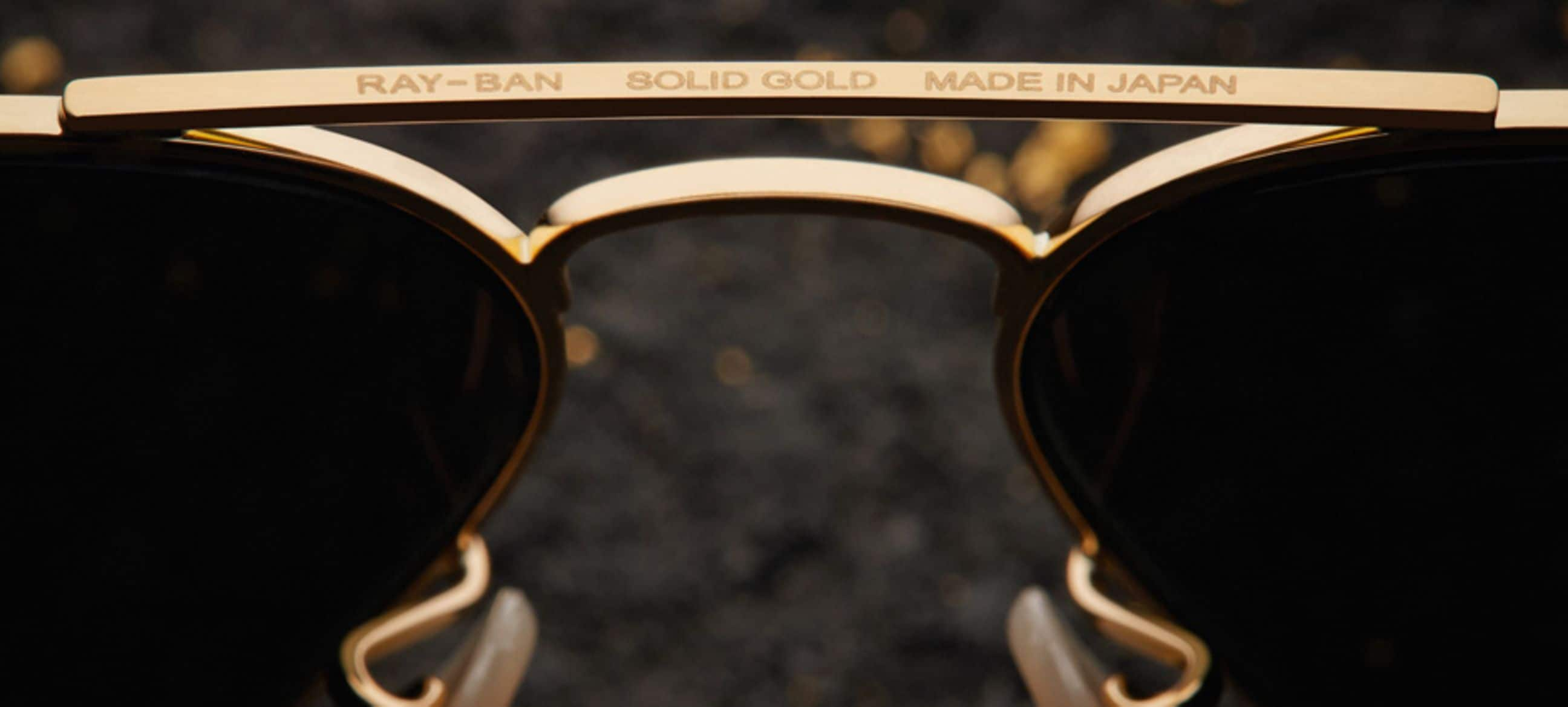 レイバン公式ストア】 Ray-Ban® AVIATOR SOLID GOLD サングラス | ゴールド X G-15 グリーン - RB3025K